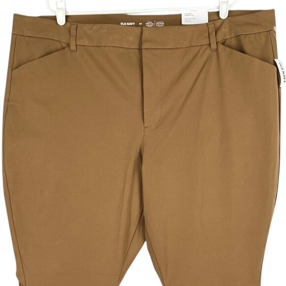 Old Navy High-Rise Pixie Flare Pants Women's Plus Size 24 Stretch Brown NWT - Picture 3 of 12